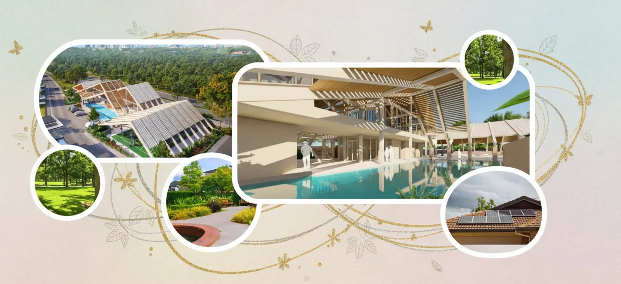 Nava Hillsborough clubhouse and community aerial view